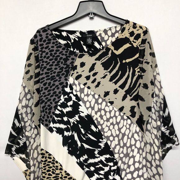 Alfani Women Blouse Top Shirt Size XL X-Large Polyester Blend B224 -17 - Picture 8 of 13